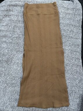 aerie Ribbed Turtleneck Top in Tan